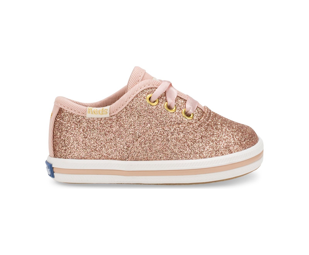 Basket Keds Enfant Rose Doré - Kate Spade New York Champion Glitter Crib - 324-EHRVJF